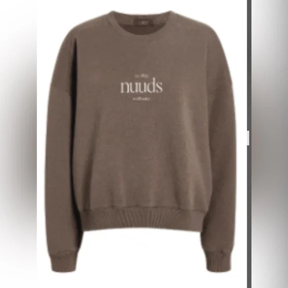 Nuuds BRAND NEW Mocha CrewNeck Sweatshirt w/ Logo - Picture 5 of 5